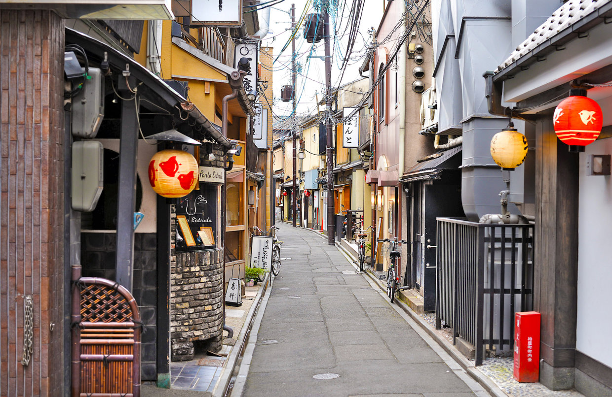 The backstreets of Kyoto