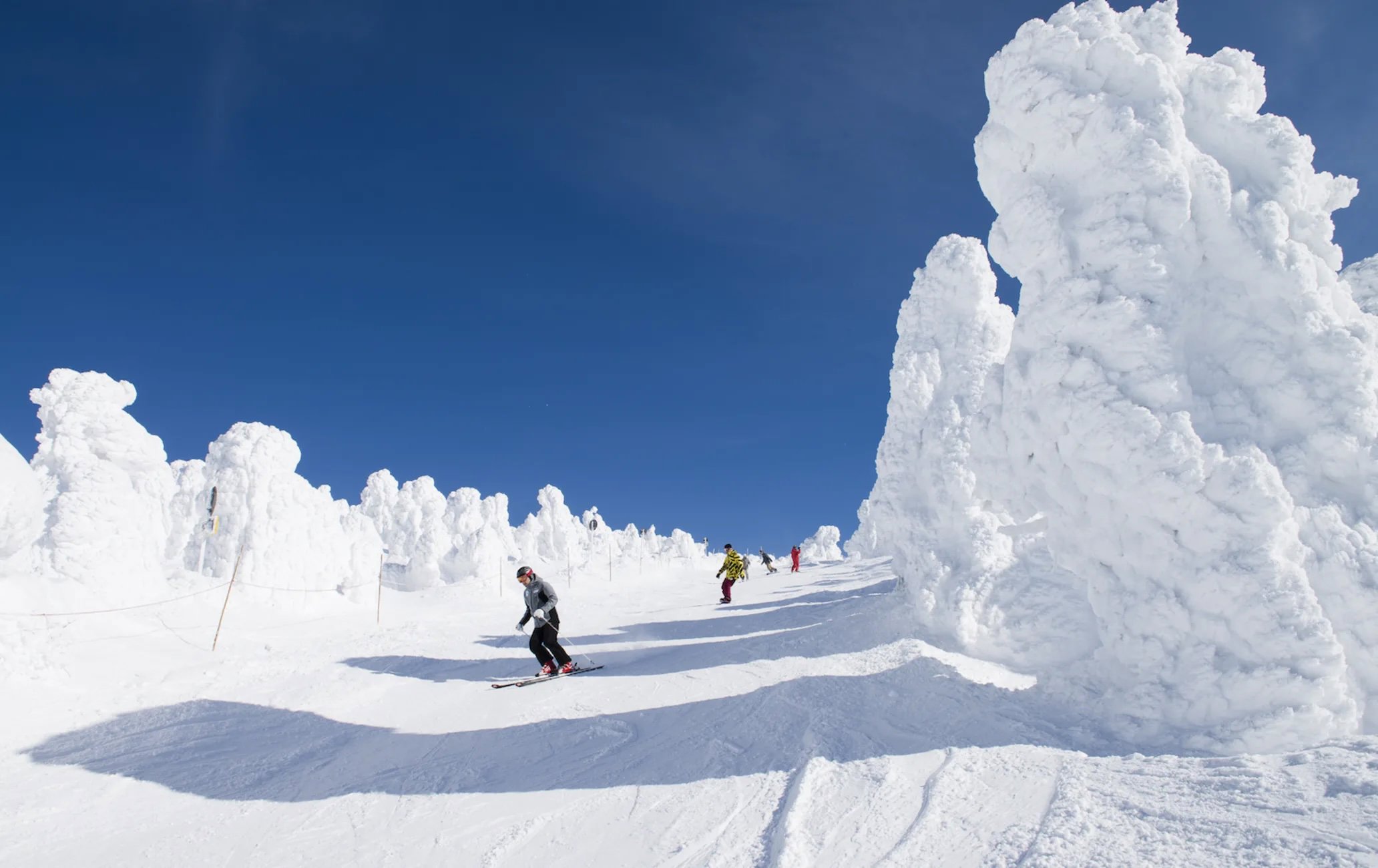 Skking amongst the 'snow monsters' in Zao Onsen